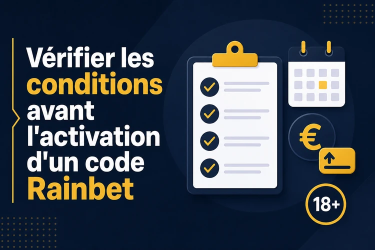 Vérifier les conditions avant l'activation d'un code Rainbet