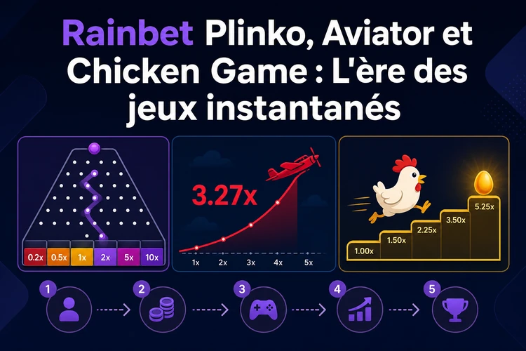 Rainbet Plinko, Aviator et Chicken Game: L'ère des jeux instantanés